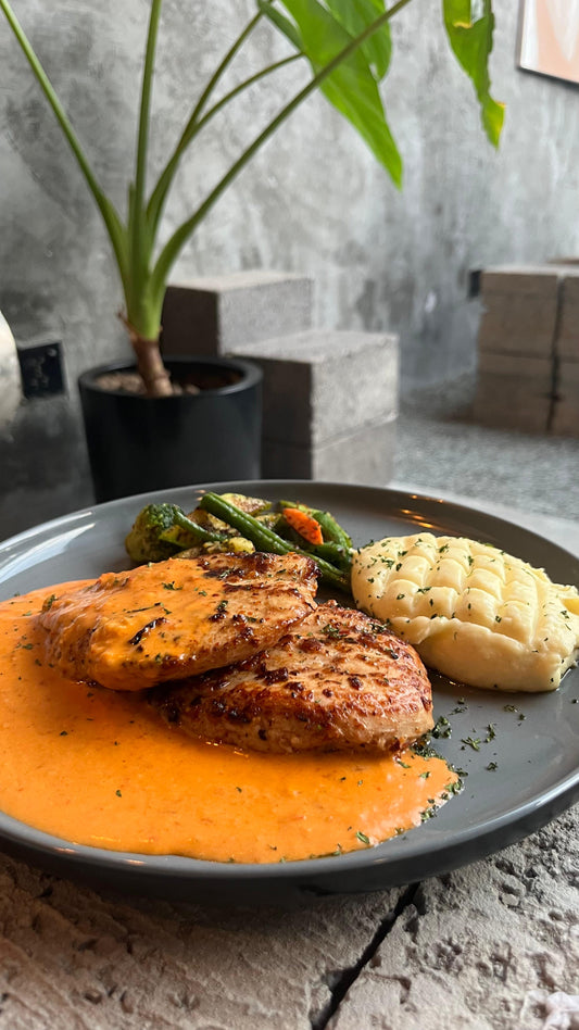 Moroccan chicken steak